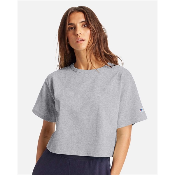 Champion Women's Heritage Jersey Crop T-Shirt - Champion Women's Heritage Jersey Crop T-Shirt - Image 3 of 8