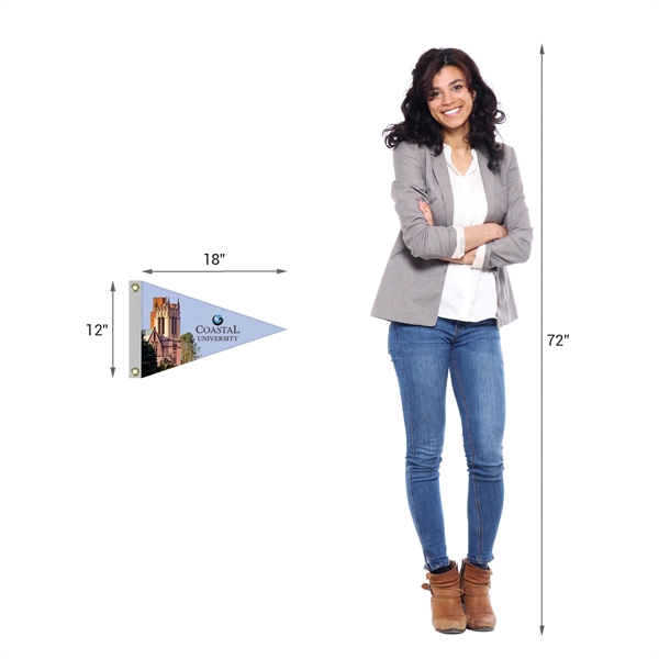 12" x 18" Double Sided Knitted Polyester Pennant Boat Flag - 12" x 18" Double Sided Knitted Polyester Pennant Boat Flag - Image 9 of 11