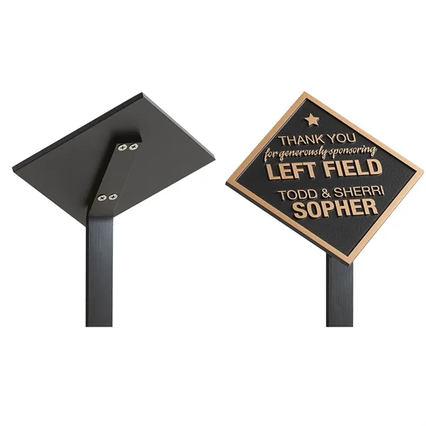 Garden Solid Bronze Sign on a Stake (8" x 8") - Garden Solid Bronze Sign on a Stake (8" x 8") - Image 4 of 8