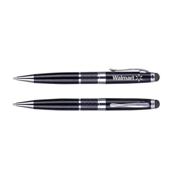Executive Brass and Carbon Fiber Stylus Pen