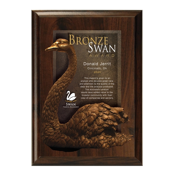 Small Digi-Color Plaque with Walnut Finish