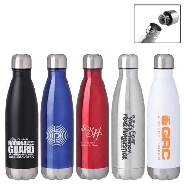 17 oz Stainless Steel Vacuum Insulated Sports Water Bottle - 17 oz Stainless Steel Vacuum Insulated Sports Water Bottle - Image 0 of 2