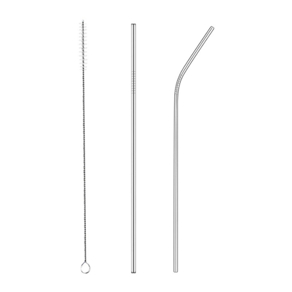 8.46" Bamboo Knife/Fork/Spoon Stainless Steel Straw Set with - 8.46" Bamboo Knife/Fork/Spoon Stainless Steel Straw Set with - Image 3 of 3