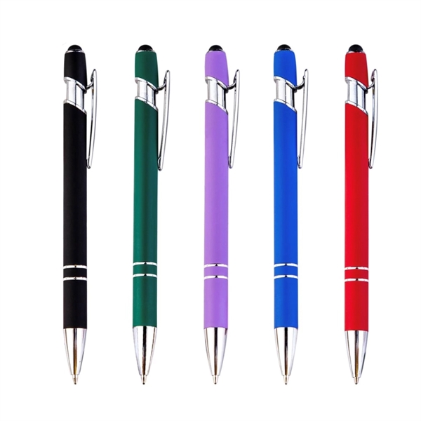 Soft Touch Metal Ball Pen w/ Stylus - Soft Touch Metal Ball Pen w/ Stylus - Image 0 of 0