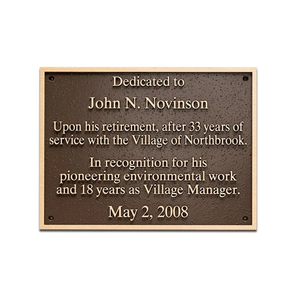 Bronze Plaque 8"x10" - Bronze Plaque 8"x10" - Image 1 of 2