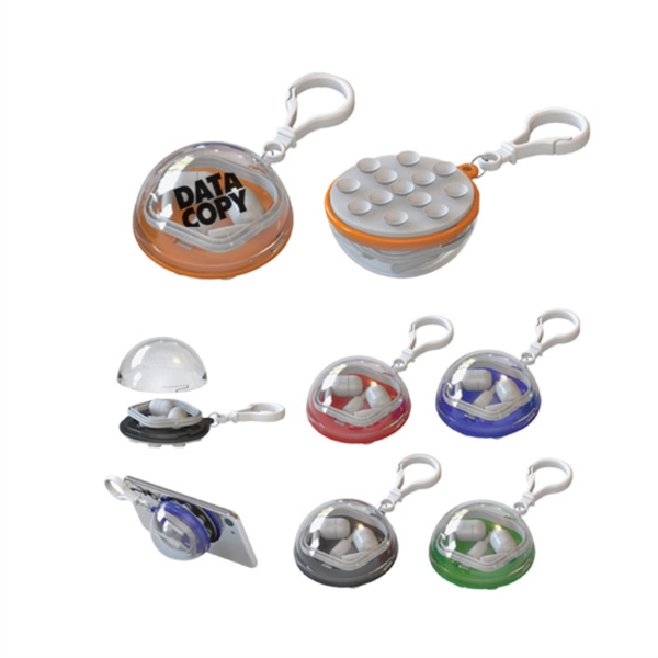 Earbuds in case with mobile holder - Earbuds in case with mobile holder - Image 0 of 0