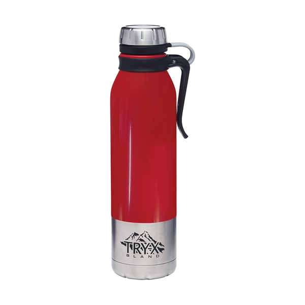 Custom 25oz Clip-On Stainless Steel Vacuum Bottle