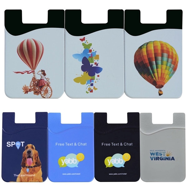 Ultra Thin Silicone Sticker Adhesive Cell Phone Wallet - Ultra Thin Silicone Sticker Adhesive Cell Phone Wallet - Image 1 of 2