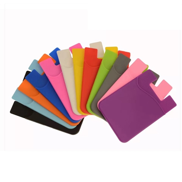 Ultra Thin Silicone Sticker Adhesive Cell Phone Wallet - Ultra Thin Silicone Sticker Adhesive Cell Phone Wallet - Image 2 of 2