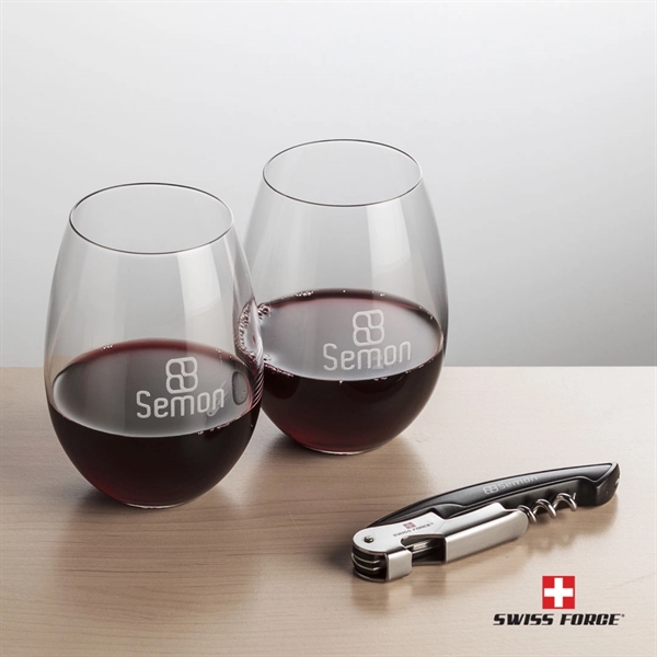 Swiss Force® Opener & Carlita Stemless Wine