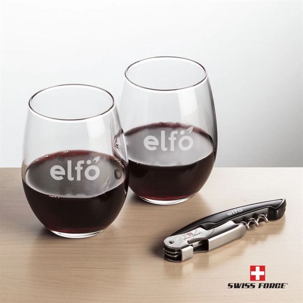 Swiss Force® Opener & Stanford Stemless Wine