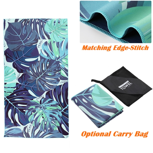 Polyester Bath Towel w/ Edge-to-Edge Sublimation 410 GSM