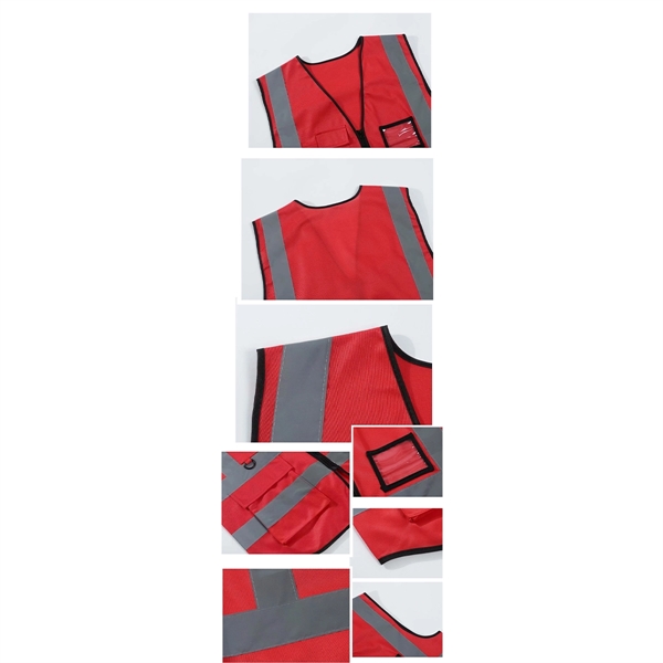 High Visibility Safety Vest with Pockets - High Visibility Safety Vest with Pockets - Image 2 of 2