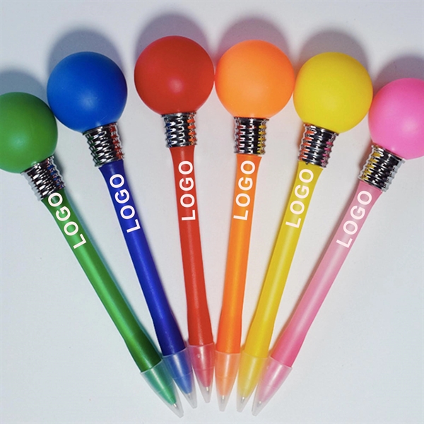 Rainbow LED Light Up Ball Stylus Pen - Rainbow LED Light Up Ball Stylus Pen - Image 0 of 2