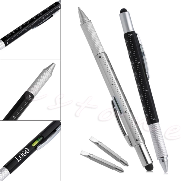 6 in 1 Touch Screen Stylus Screwdriver Ruler Pen - 6 in 1 Touch Screen Stylus Screwdriver Ruler Pen - Image 0 of 7