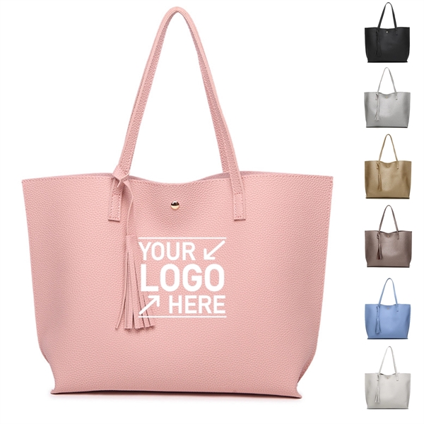 Women's Soft Faux Leather Tote Shoulder Bag - Women's Soft Faux Leather Tote Shoulder Bag - Image 0 of 2