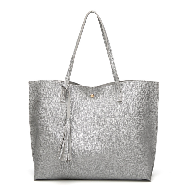 Women's Soft Faux Leather Tote Shoulder Bag - Women's Soft Faux Leather Tote Shoulder Bag - Image 1 of 2