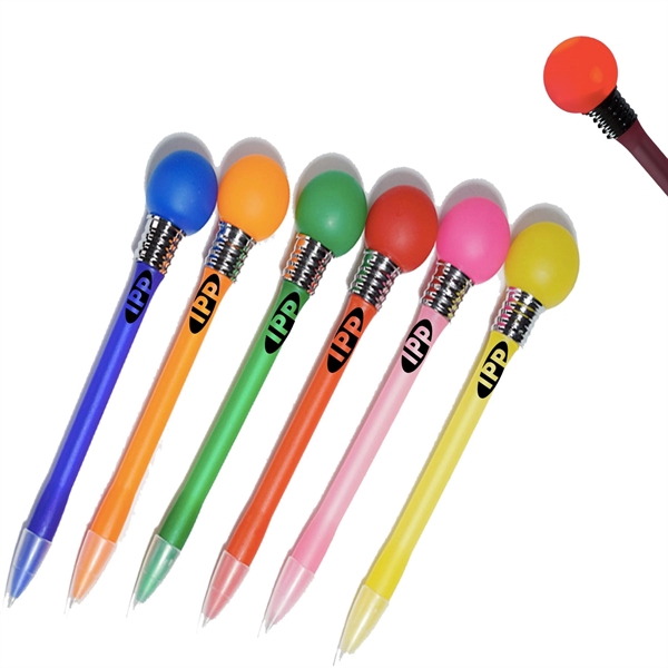 Rainbow LED Light Up Ball Stylus Pen - Rainbow LED Light Up Ball Stylus Pen - Image 1 of 2