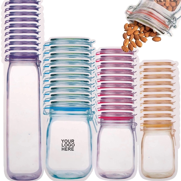 10pcs Mason Jar Zipper Bags - 10pcs Mason Jar Zipper Bags - Image 0 of 4