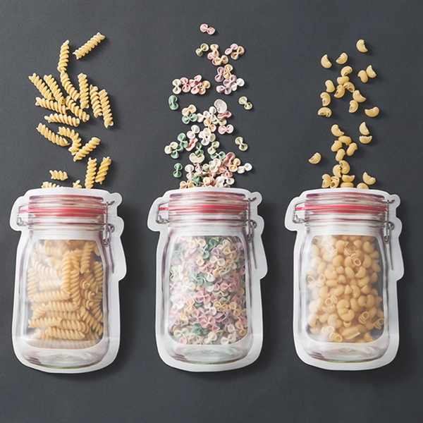 10pcs Mason Jar Zipper Bags - 10pcs Mason Jar Zipper Bags - Image 2 of 4