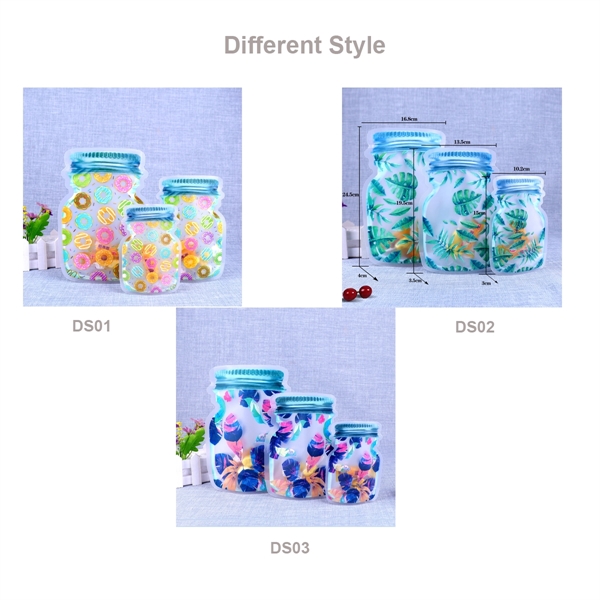 10pcs Mason Jar Zipper Bags - 10pcs Mason Jar Zipper Bags - Image 3 of 4
