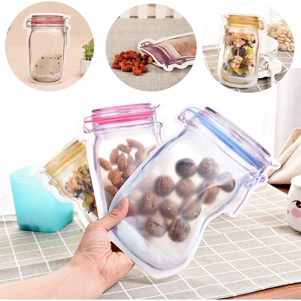 10pcs Mason Jar Zipper Bags - 10pcs Mason Jar Zipper Bags - Image 4 of 4