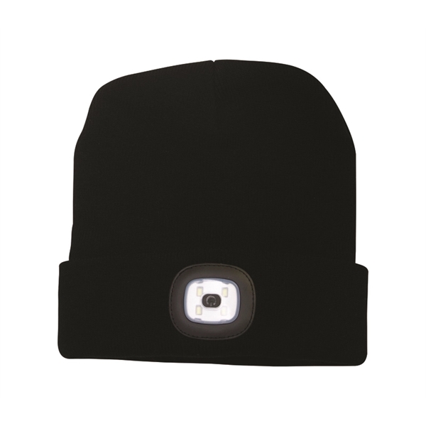 Cuffed Acrylic Beanie with LED Light - Cuffed Acrylic Beanie with LED Light - Image 2 of 2