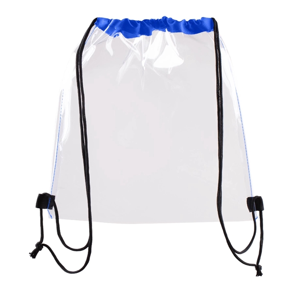 Vinyl Clear Waterproof Stadium Drawstring Gym&Sport Backpack - Vinyl Clear Waterproof Stadium Drawstring Gym&Sport Backpack - Image 8 of 12