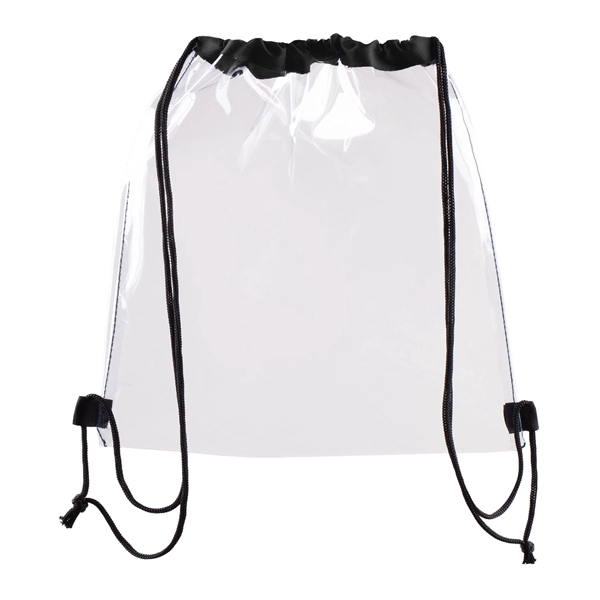 Vinyl Clear Waterproof Stadium Drawstring Gym&Sport Backpack - Vinyl Clear Waterproof Stadium Drawstring Gym&Sport Backpack - Image 9 of 12