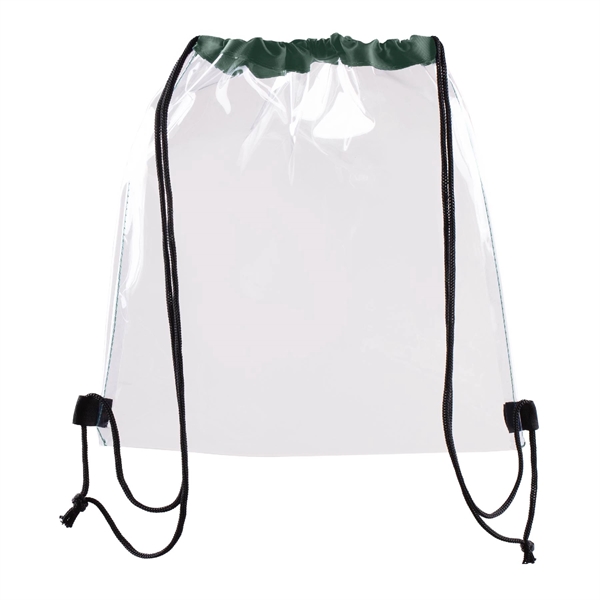 Vinyl Clear Waterproof Stadium Drawstring Gym&Sport Backpack - Vinyl Clear Waterproof Stadium Drawstring Gym&Sport Backpack - Image 10 of 12