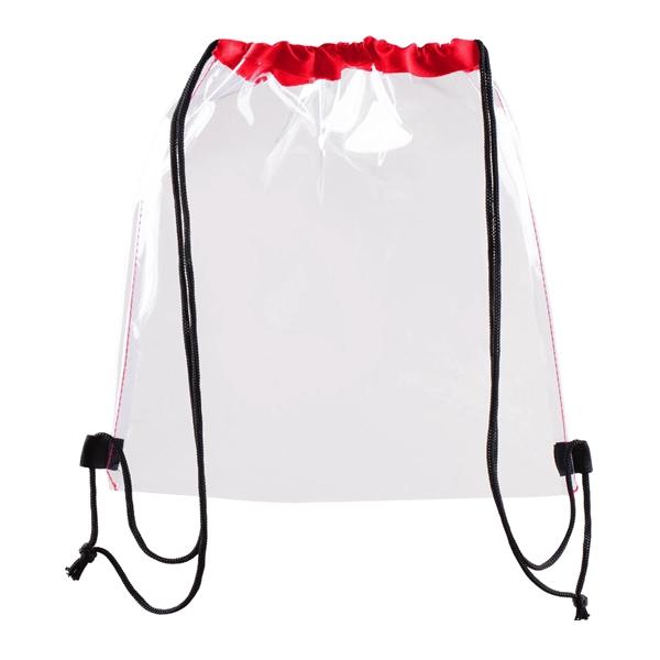 Vinyl Clear Waterproof Stadium Drawstring Gym&Sport Backpack - Vinyl Clear Waterproof Stadium Drawstring Gym&Sport Backpack - Image 12 of 12
