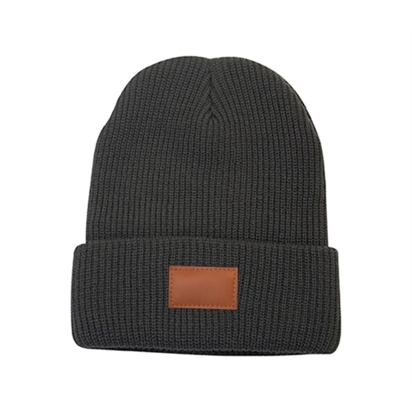 Cuffed Knitted Acrylic Beanie - Cuffed Knitted Acrylic Beanie - Image 1 of 3