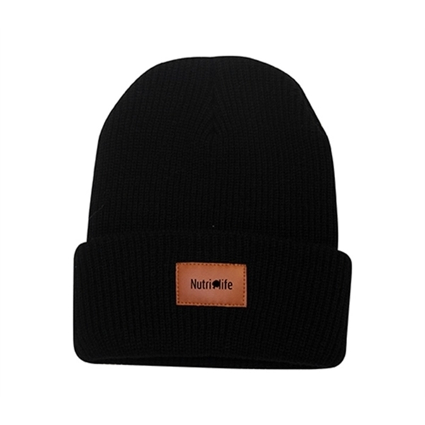 Cuffed Knitted Acrylic Beanie - Cuffed Knitted Acrylic Beanie - Image 3 of 3