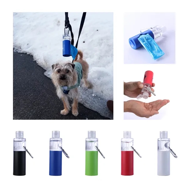 Woof Refillable Pet Waste Bag Dispenser with Hand Sanitizer