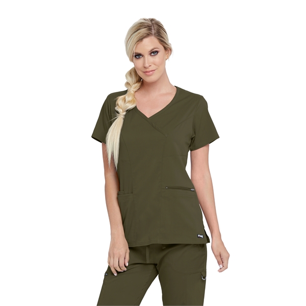 Barco Grey's Anatomy Women's 3-Pocket Kim Scrub Top - Barco Grey's Anatomy Women's 3-Pocket Kim Scrub Top - Image 12 of 24