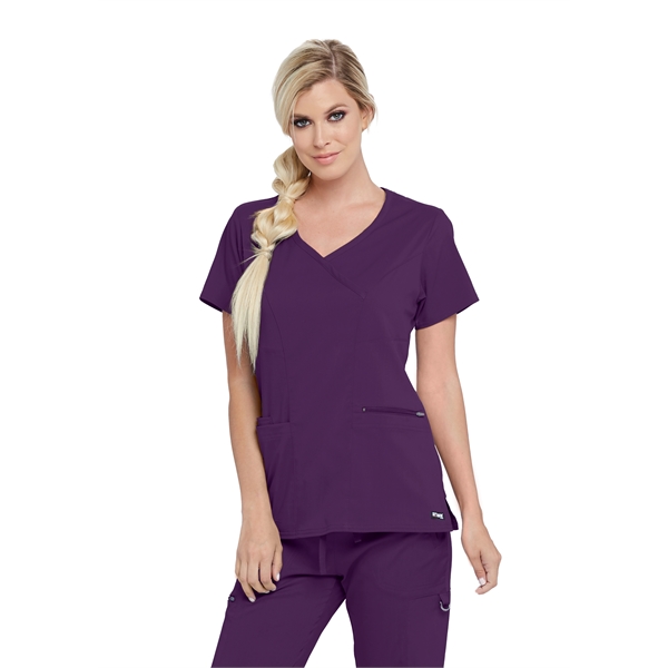 Barco Grey's Anatomy Women's 3-Pocket Kim Scrub Top - Barco Grey's Anatomy Women's 3-Pocket Kim Scrub Top - Image 22 of 24