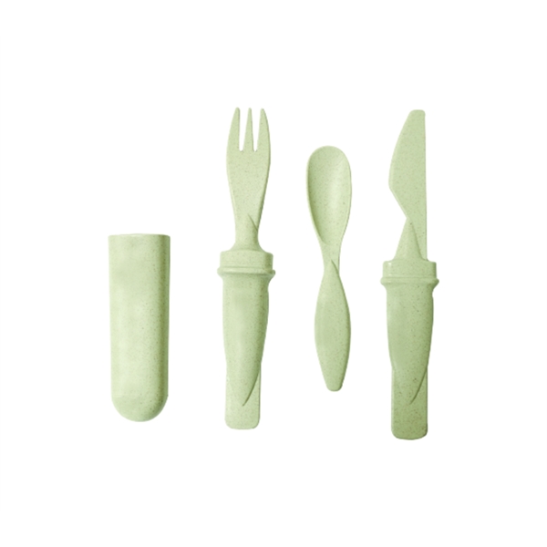 4-in-1 Eco-friendly Wheat Fiber Cutlery Set - 4-in-1 Eco-friendly Wheat Fiber Cutlery Set - Image 3 of 3