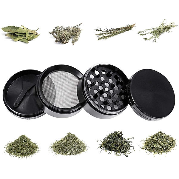 Portable spice and herb grinder with pollen trap - Portable spice and herb grinder with pollen trap - Image 2 of 3