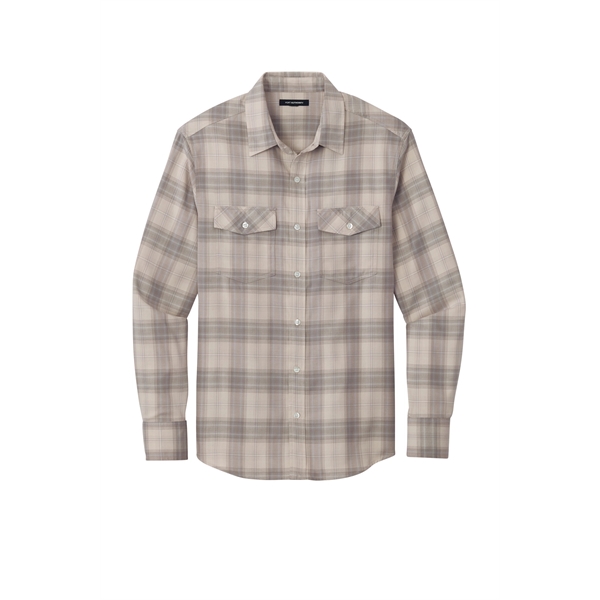 Port Authority Long Sleeve Ombre Plaid Shirt - Port Authority Long Sleeve Ombre Plaid Shirt - Image 8 of 15