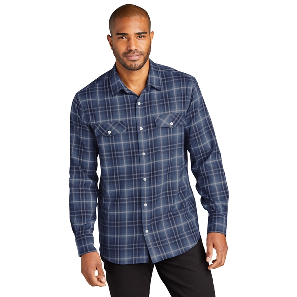 Port Authority Long Sleeve Ombre Plaid Shirt - Port Authority Long Sleeve Ombre Plaid Shirt - Image 10 of 15