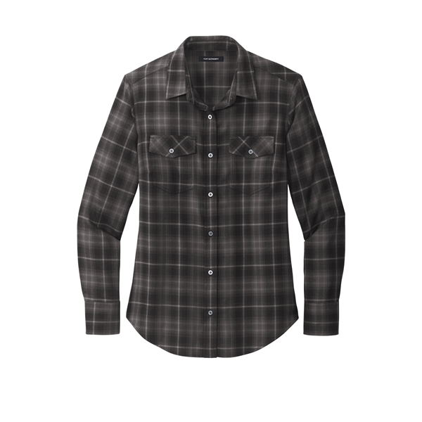 Port Authority Women's Long Sleeve Ombre Plaid Shirt - Port Authority Women's Long Sleeve Ombre Plaid Shirt - Image 3 of 15