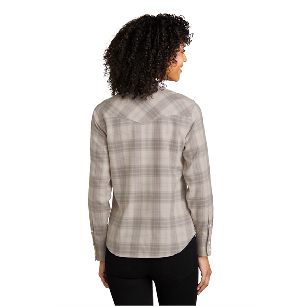 Port Authority Women's Long Sleeve Ombre Plaid Shirt - Port Authority Women's Long Sleeve Ombre Plaid Shirt - Image 6 of 15