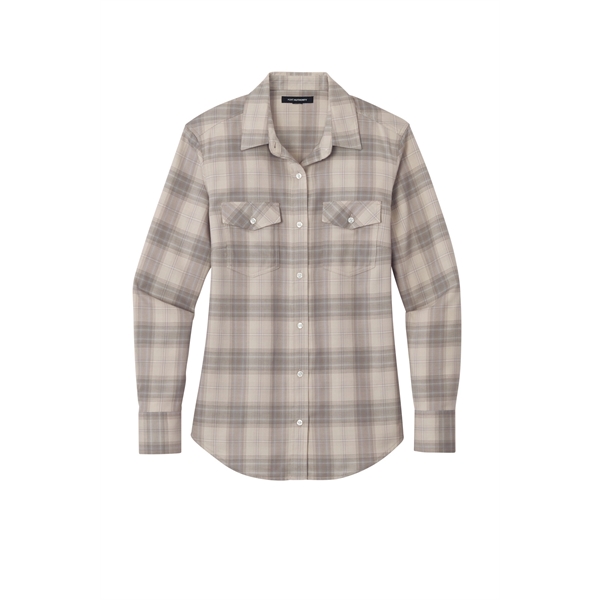 Port Authority Women's Long Sleeve Ombre Plaid Shirt - Port Authority Women's Long Sleeve Ombre Plaid Shirt - Image 8 of 15