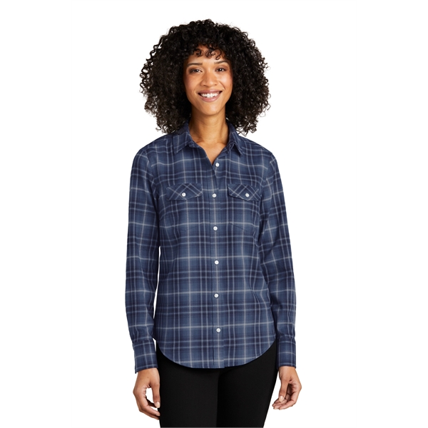 Port Authority Women's Long Sleeve Ombre Plaid Shirt - Port Authority Women's Long Sleeve Ombre Plaid Shirt - Image 10 of 15