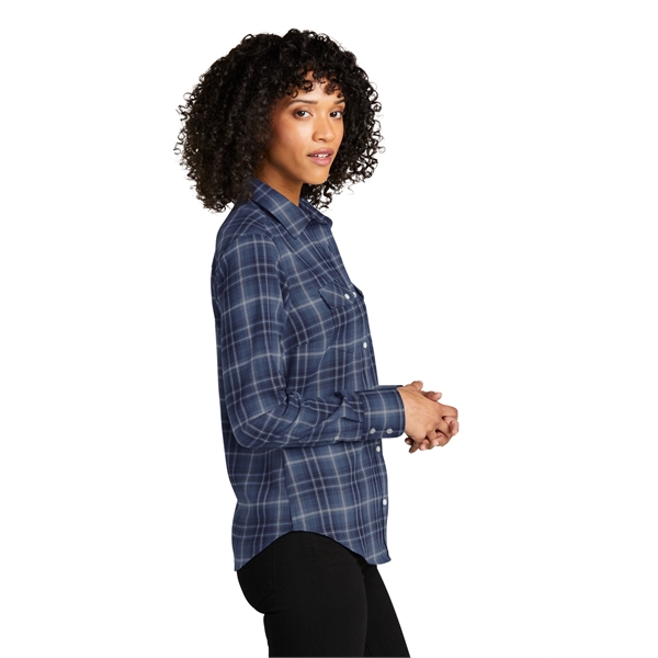 Port Authority Women's Long Sleeve Ombre Plaid Shirt - Port Authority Women's Long Sleeve Ombre Plaid Shirt - Image 12 of 15