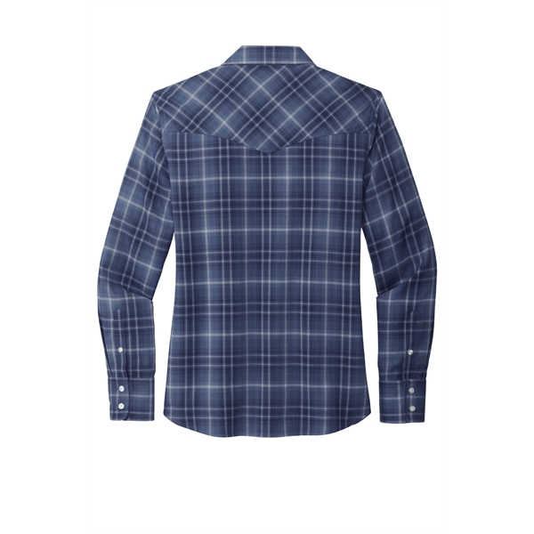 Port Authority Women's Long Sleeve Ombre Plaid Shirt - Port Authority Women's Long Sleeve Ombre Plaid Shirt - Image 14 of 15