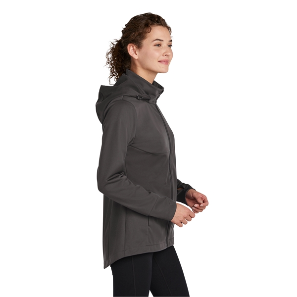 Sport-Tek Women's Hooded Soft Shell Jacket - Sport-Tek Women's Hooded Soft Shell Jacket - Image 7 of 15