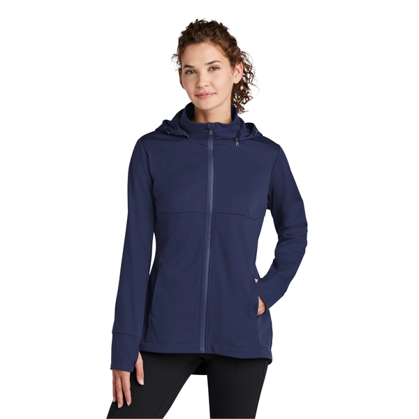Sport-Tek Women's Hooded Soft Shell Jacket - Sport-Tek Women's Hooded Soft Shell Jacket - Image 10 of 15