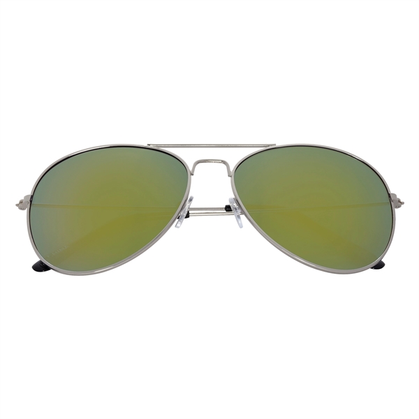 Color Mirrored Aviator Sunglasses - Color Mirrored Aviator Sunglasses - Image 27 of 28