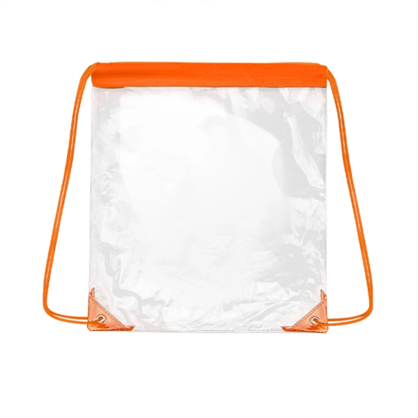 Clear Stadium Drawstring Backpack - Clear Stadium Drawstring Backpack - Image 1 of 10